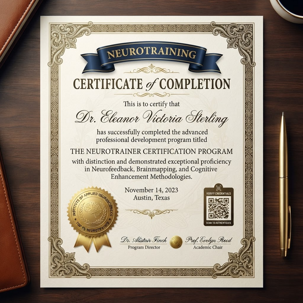 ISANT official certificate sample — Level 5 · TOP 1% NEUROTRAINER